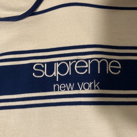 Striped Supreme Hoodie Sz. Small - Picture 2 of 11